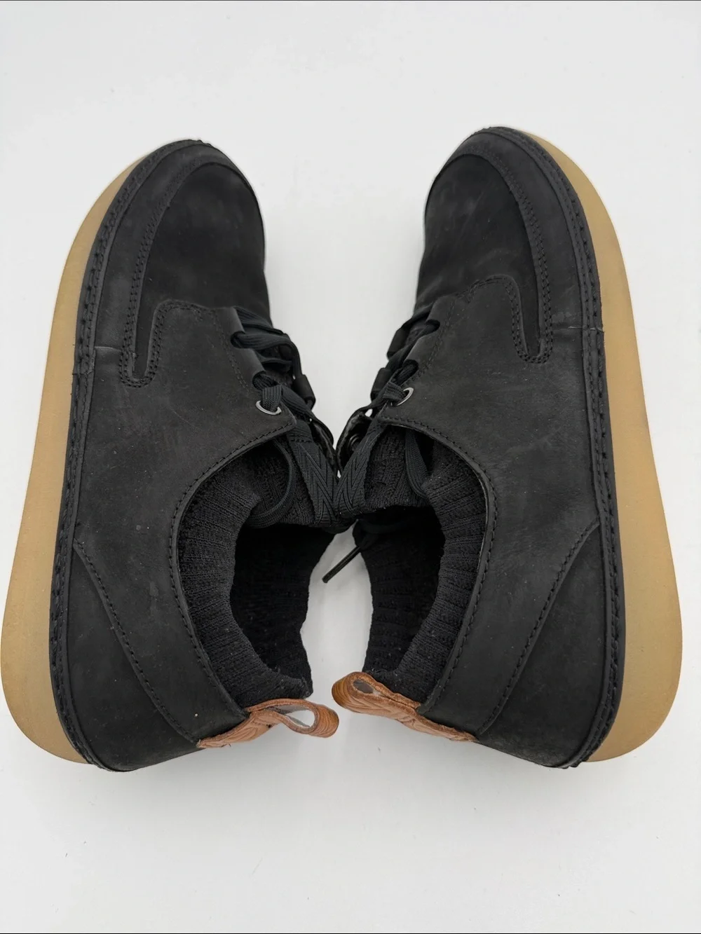 Clarks nature Men's Black Casual Lace-Up Shoes 8.5 leather upper casual office